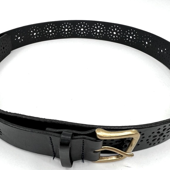 J.Crew perfored floral women’s belt square buckle - Picture 1 of 4